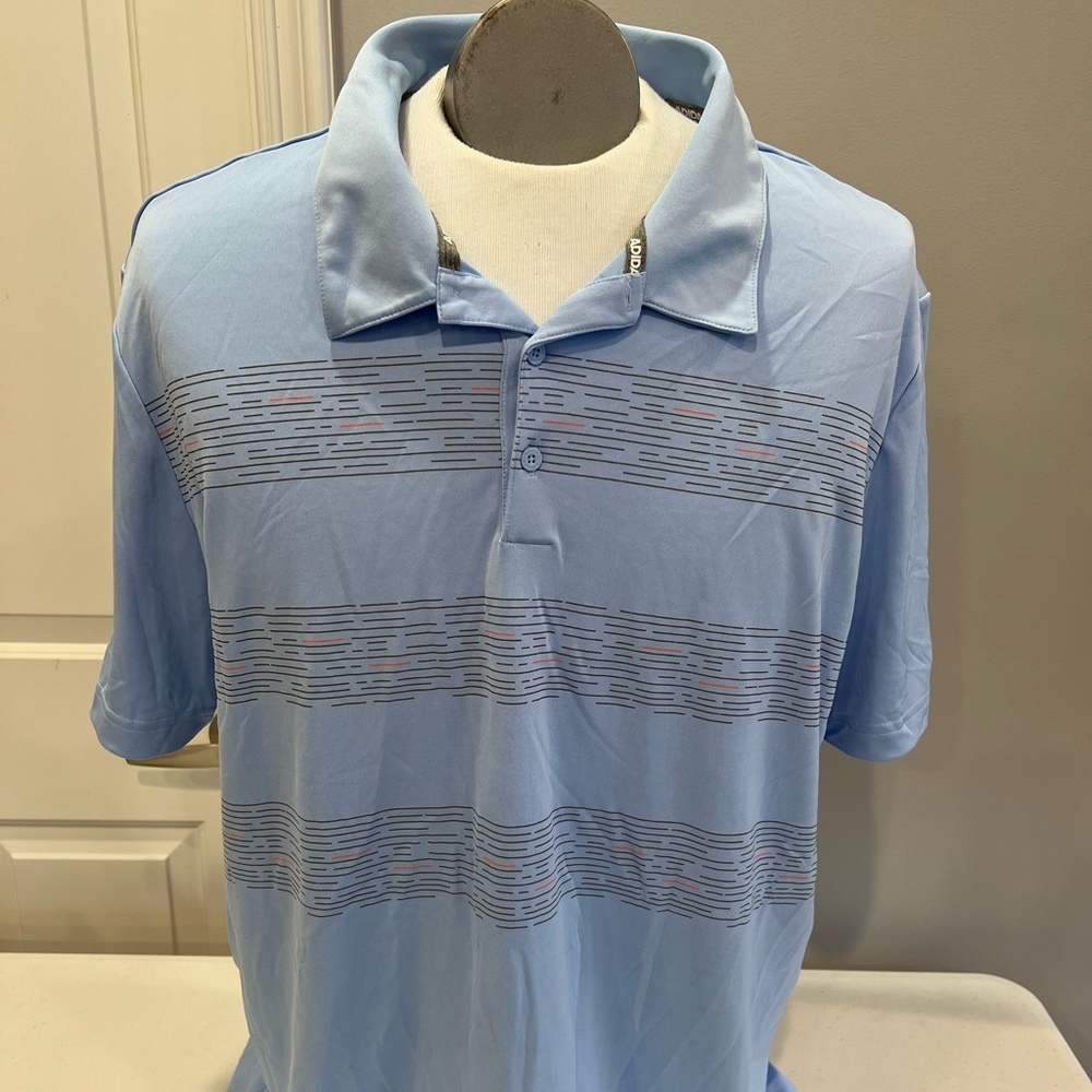 Mens xxl Adidas striped golf shirt